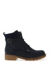 Rieker Fleece Lined Military Boots, Navy