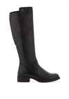 Rieker Leather Knee Length Boots, Black