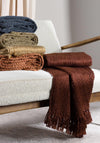 Riva Hoem Morni Tassel Fringe Throw, Dusk