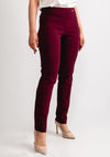 Robell Bella Full Length Stretch Trousers, Wine