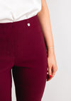 Robell Bella Full Length Stretch Trousers, Wine