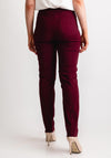 Robell Bella Full Length Stretch Trousers, Wine