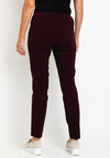 Robell Stretch Slim Fit Trousers, Aubergine