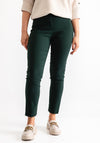 Robell Rose 09 Ankle Grazer Trousers, Forest Green