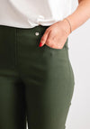 Robell Slim Fit Bella Trousers, Khaki Green