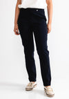 Robell Bella Full Length Stretch Trousers, Navy