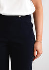 Robell Bella Full Length Stretch Trousers, Navy