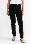 Robell Bella Full Length Slim Leg Trousers, Black