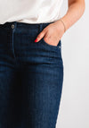 Robell Joella Flared Leg Jeans, Dark Blue Denim