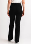 Robell Joella Slit Hem Flared Trousers, Black