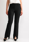 Robell Joella Slit Hem Flared Trousers, Dark Grey