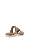 Rohde Leather T-Bar Bead Mule Sandals, Natural