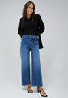 Salsa True Wide Leg Cropped Jeans, Blue Denim