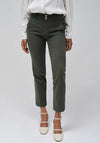 Salsa Secret Slim Leg Cropped Chinos, Green