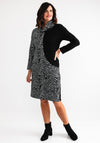 Ever Sassy Animal Print Jumper Dress, Black