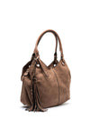 Zen Collection Tassel Detail Shoulder Bag, Taupe