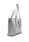 Zen Collection Medium Metallic Tote Bag, Silver