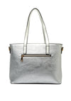 Zen Collection Medium Metallic Tote Bag, Silver