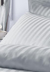 Bianca Home 300TC Satin Stripe Pillowcase Pair, Silver