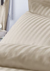 Bianca Home 300TC Satin Stripe Pillowcase Pair, Natural