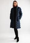 Normann Padded Long Coat, Navy