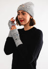 Serafina Collection Embellished Hat & Gloves Gift Set, Grey