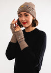 Serafina Collection Embellished Hat & Gloves Gift Set, Taupe