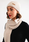 Serafina Collection Hat & Scarf Gift Set, Beige