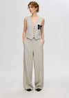 Selected Femme Wide Leg Trousers, Grey