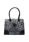 Zen Collection Leopard Print Grab Bag, Grey and Black