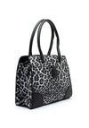 Zen Collection Leopard Print Grab Bag, Grey and Black