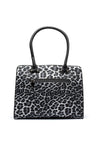 Zen Collection Leopard Print Grab Bag, Grey and Black