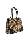 Zen Collection Leopard Print Grab Bag, Brown Multi