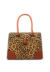 Zen Collection Leopard Print Grab Bag, Tan