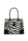 Zen Collection Zebra Print Grab Bag, Black and White