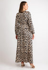 Seventy1 One Size Drawstring Waist Maxi Dress, Leopard