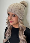 Serafina Collection Pom Pom Knit Hat, Beige