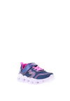 Skechers Girls Heart Lights Retro Hearts Trainer, Navy Multi