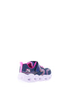 Skechers Girls Heart Lights Retro Hearts Trainer, Navy Multi