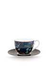 Pip Studio Berry Blues Cup & Saucer, Blue