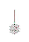 Newbridge Green & Red Snowflake Christmas Tree Decoration