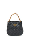 Guess Eire Small Quilted Bucket Bag, Black