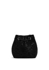 Guess Zalina Rhinestone Encrusted Pouch Bag, Black