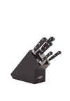 Stellar Sabatier IS 5 Piece Knife Block Cutlery Set, Black