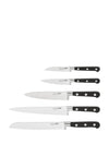 Stellar Sabatier IS 5 Piece Knife Block Cutlery Set, Black