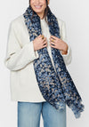 Katie Loxton Scattered Dot Printed Scarf, Blue