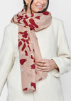 Katie Loxton Printed Foil Scattered Petal Scarf, Pink