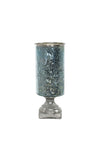 Fern Cottage Decorative Cyclinder Glass Candle Holder, Blue