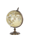 Fern Cottage Large World Globe on Antique Brass Stand