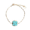 Seventy1 Aquamarine Stone Pendant Bracelet, Gold